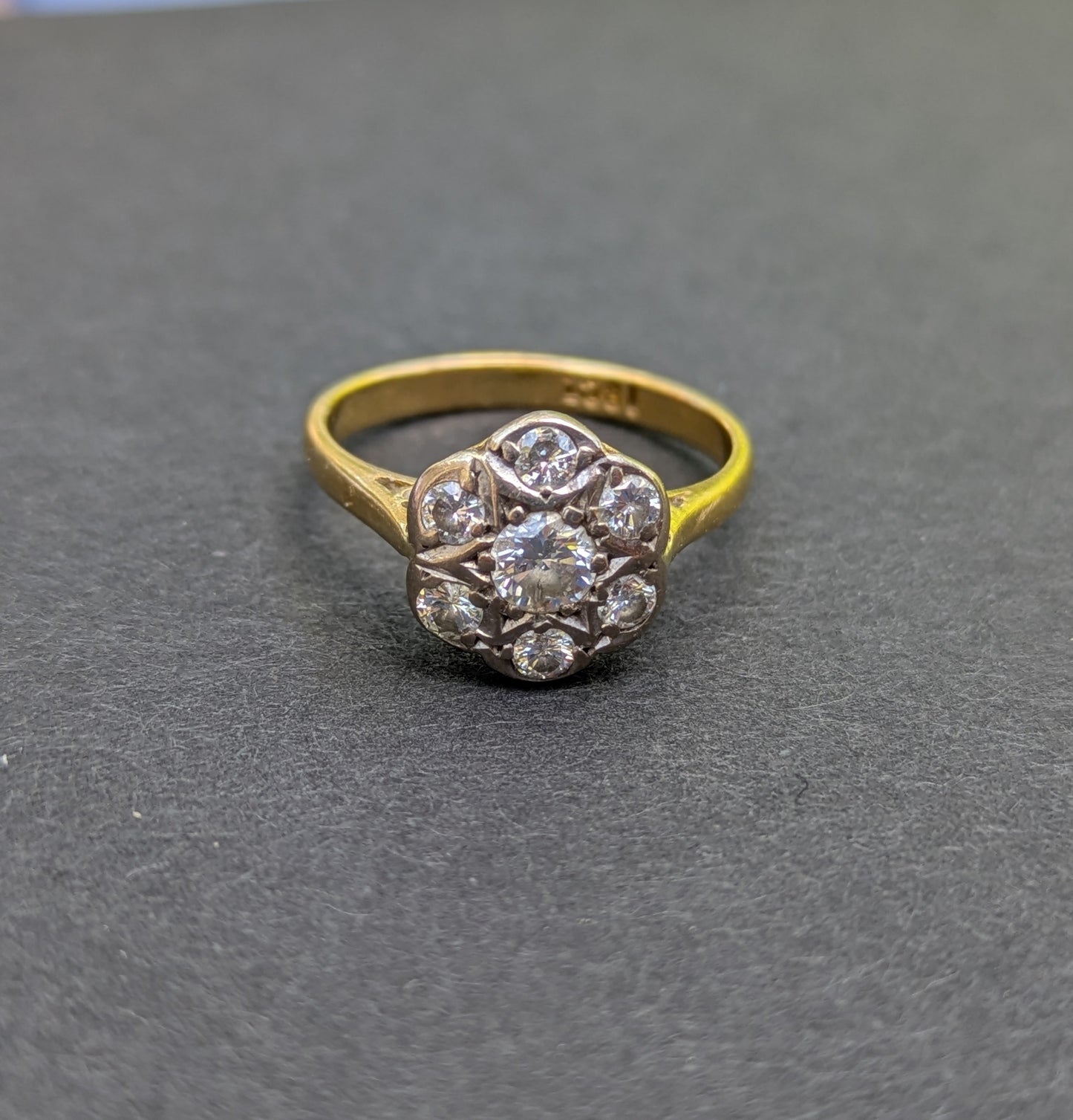 OEC Diamond Cluster Ring