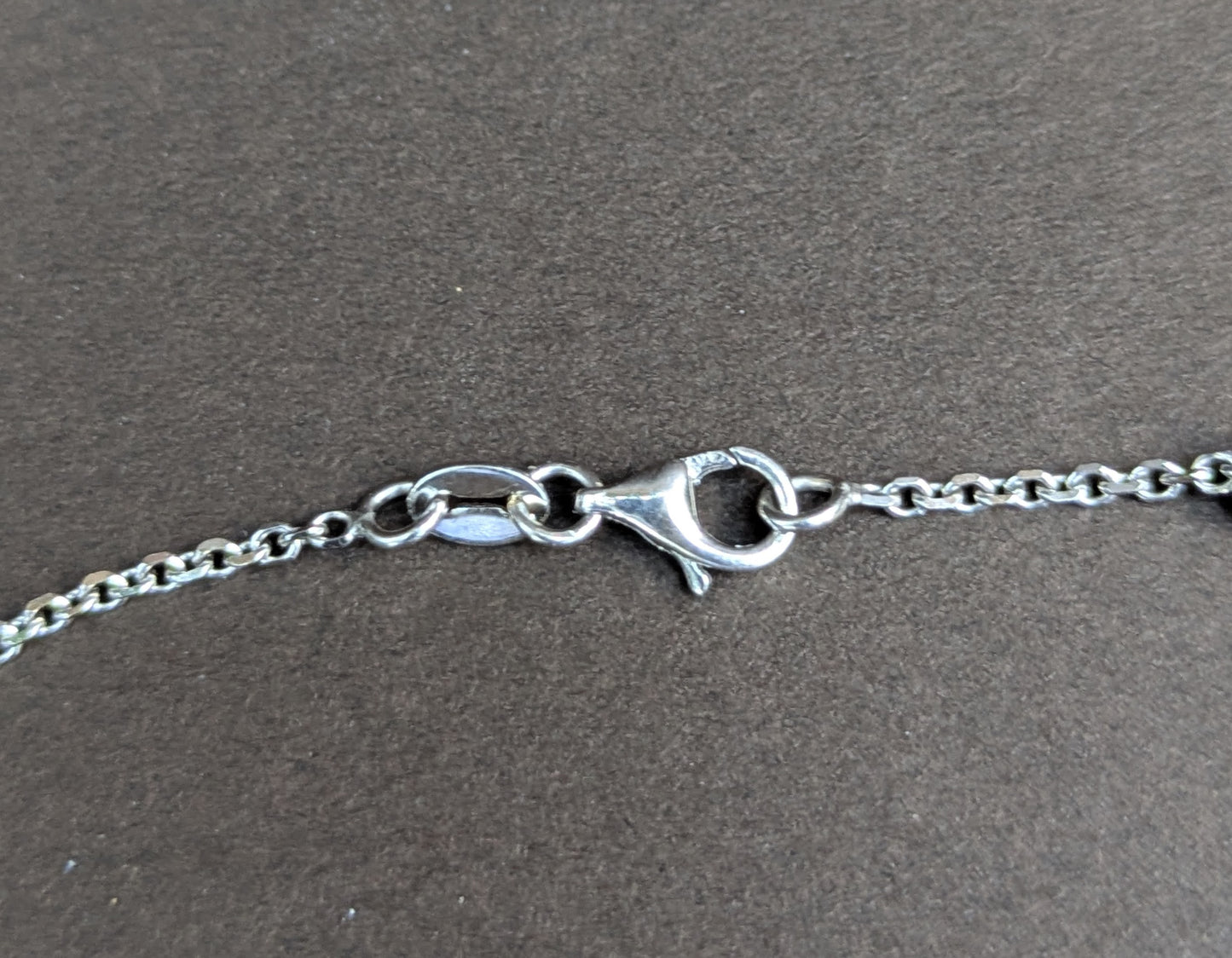14kt White Gold Graduated Diamond Necklace- Crecent Style