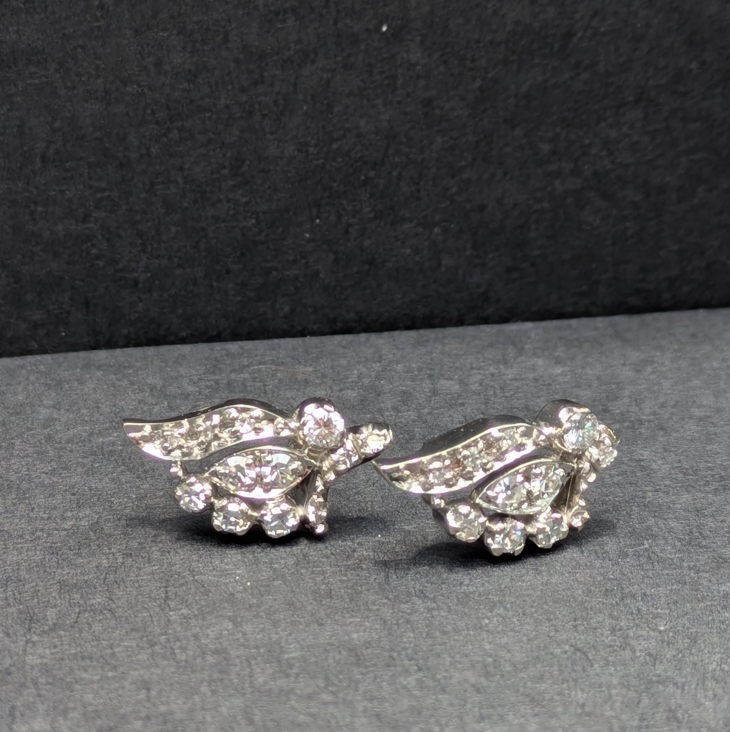 14kt Diamond Folite Style Earrings