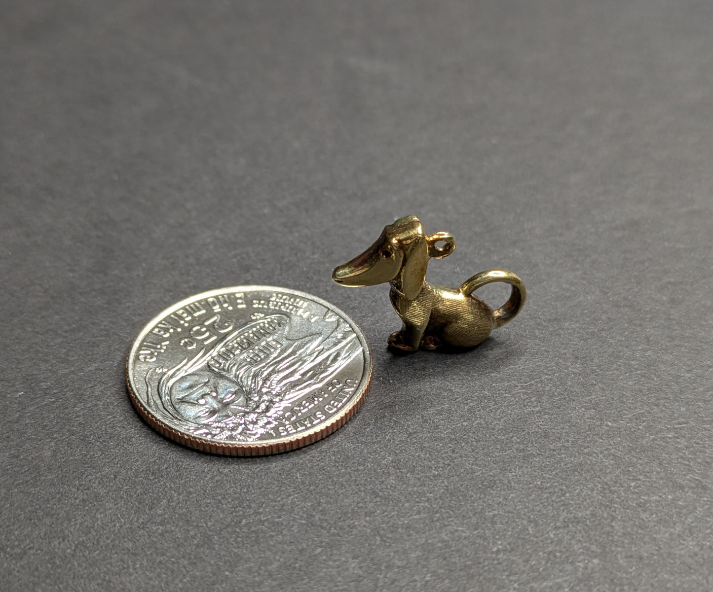 14kt 3-Dimensional Hound Dog Charm