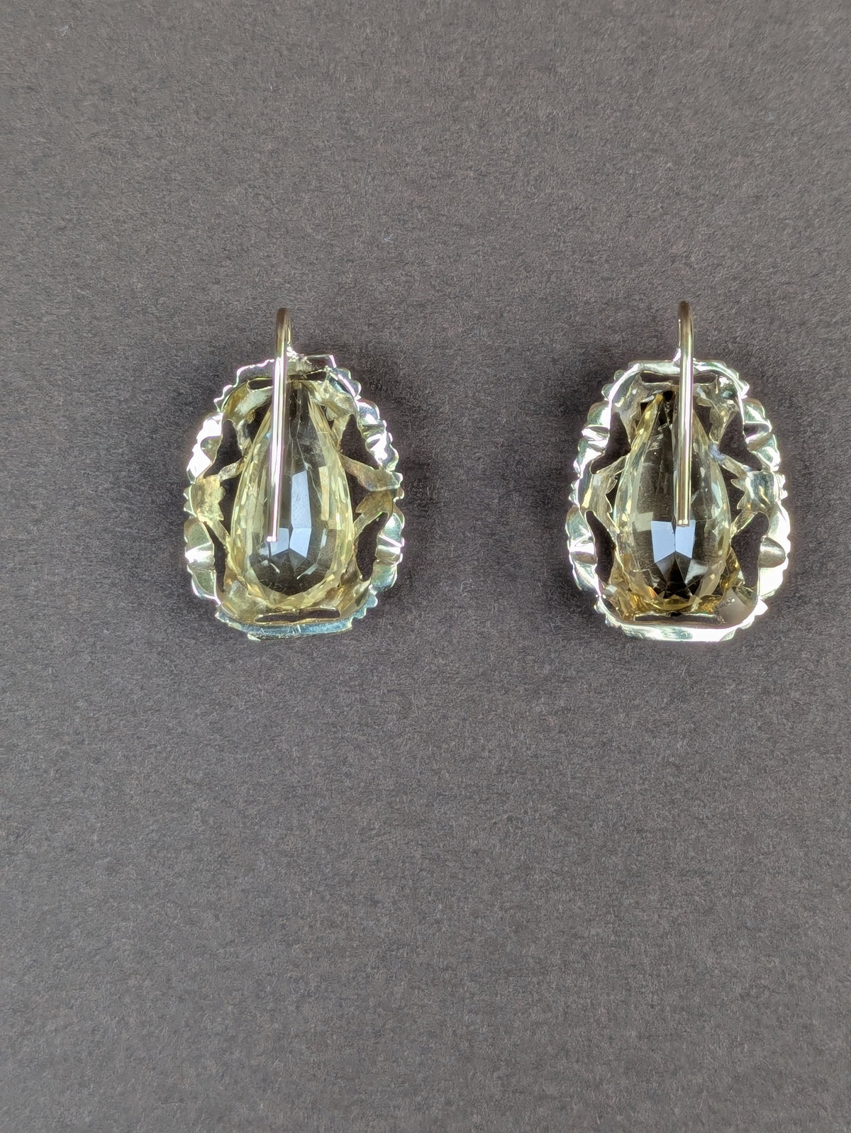 14kt Citrine Earrings on Bishop Hooks