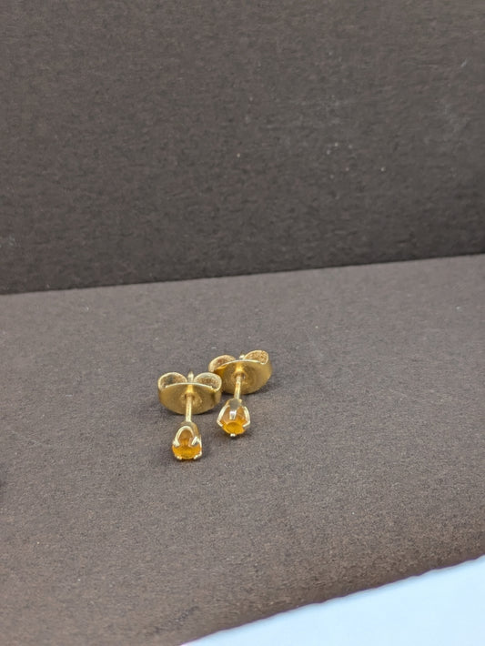 14kt Citrine Stud Earrings