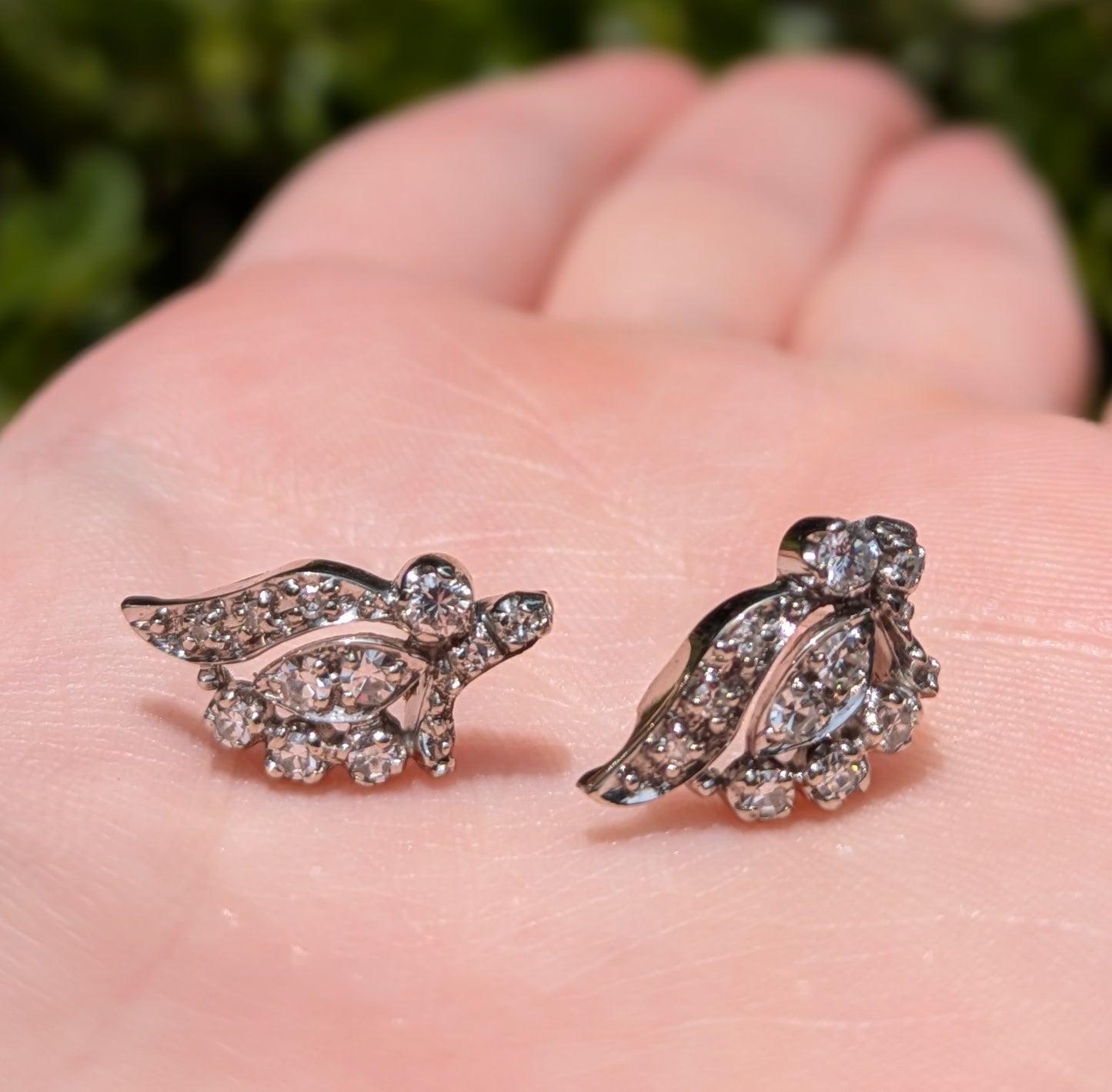14kt Diamond Folite Style Earrings