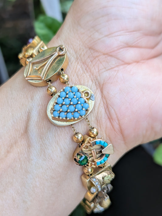 14k Graduated Slide Bracelet