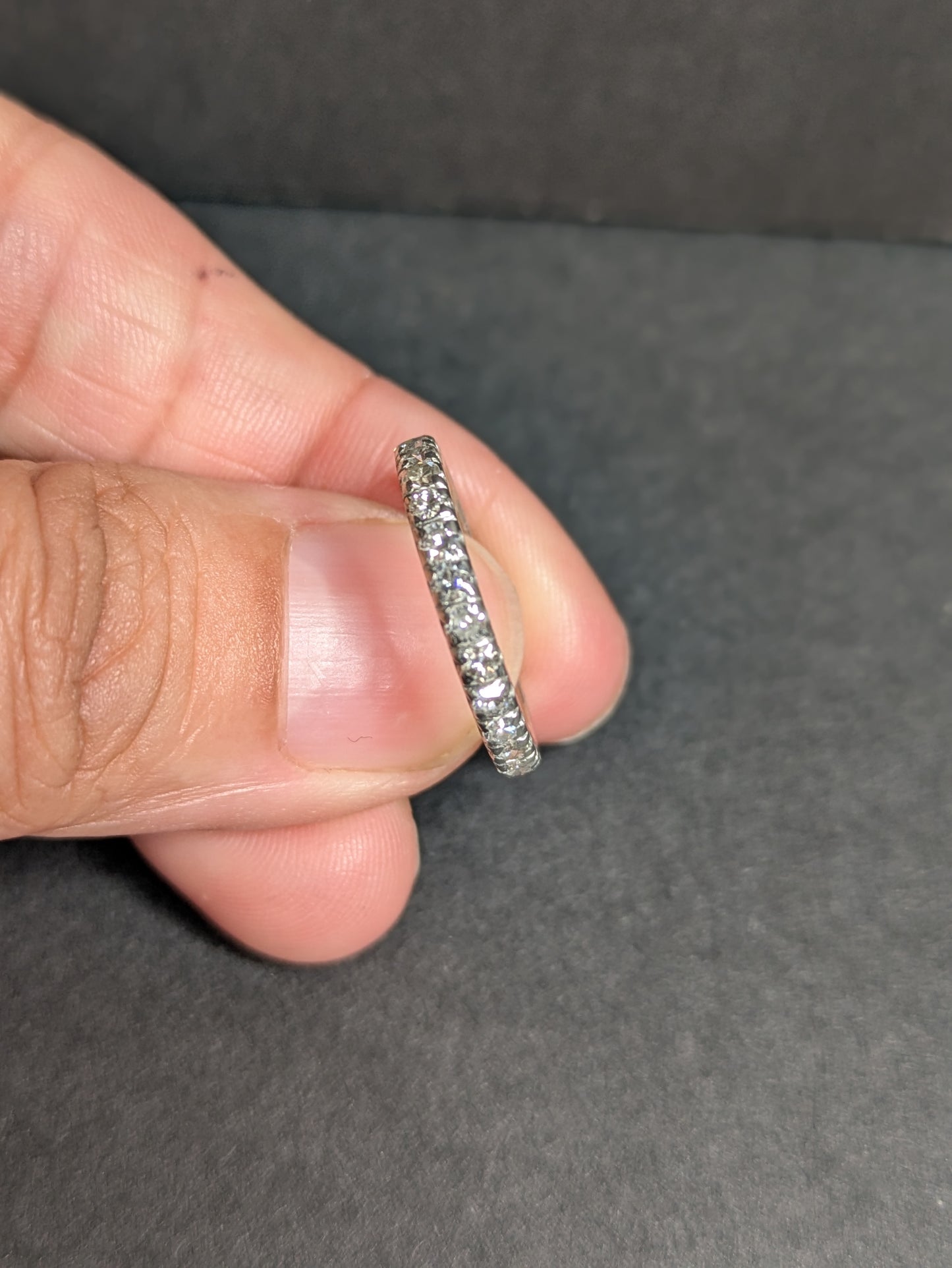 Mine Cut Platinum Eternity Band