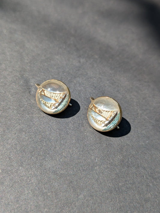 14kt Essex Crystal Sailboat Earrings