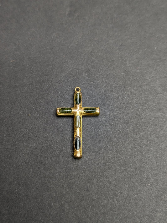 9k Irish Marble Cross