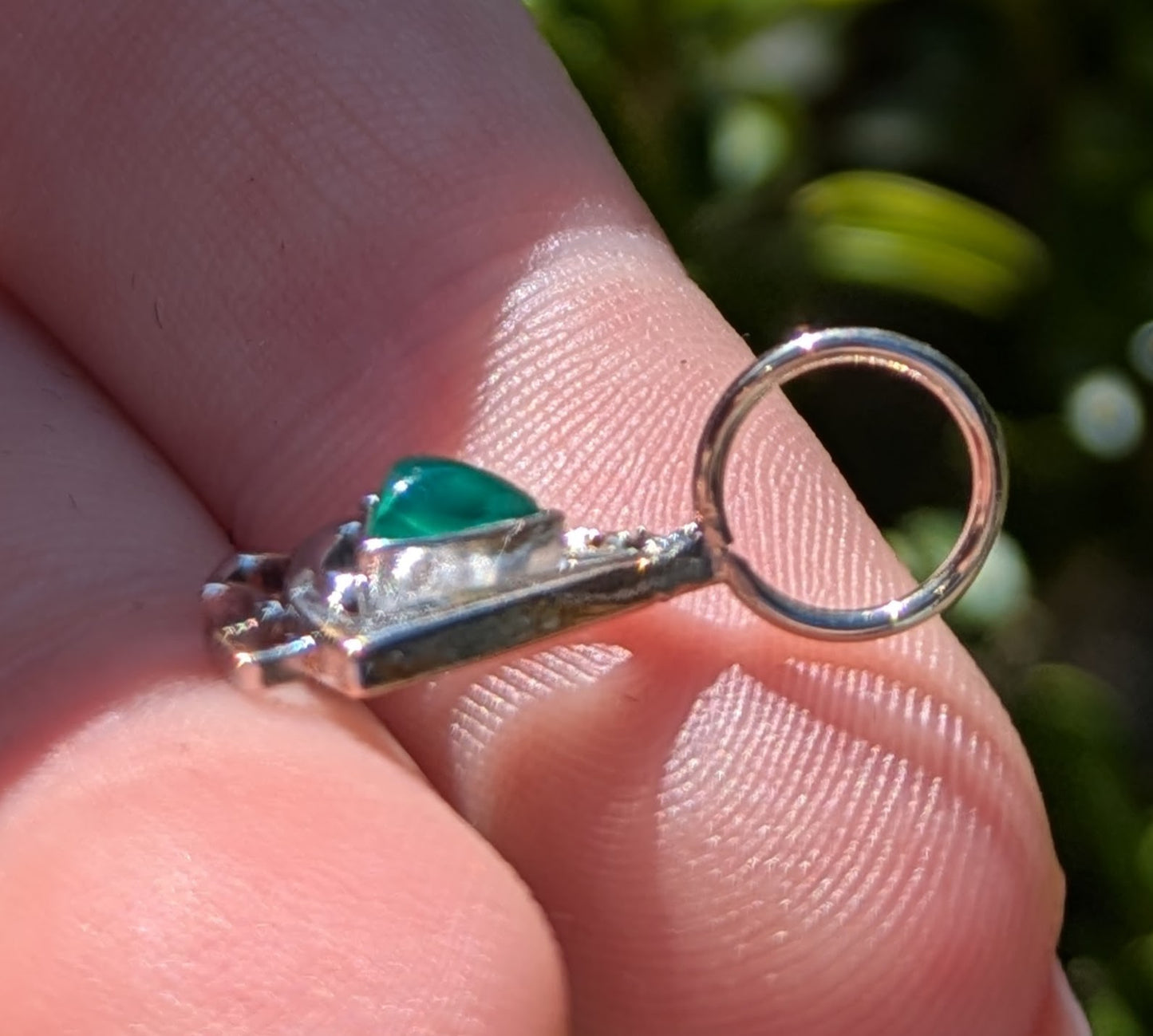 14kt White Gold Art Deco Charm from Stickpin