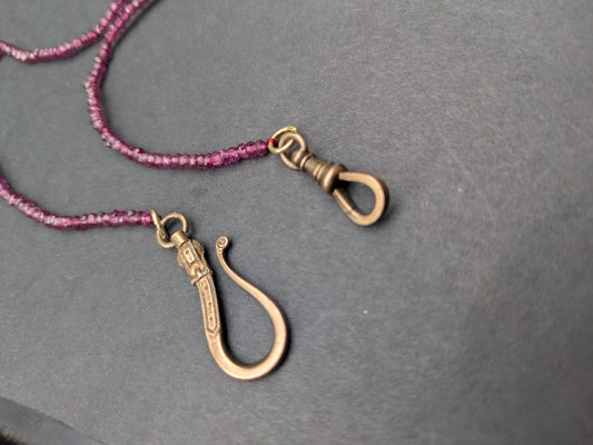 Ruby Dog Clip and Buckle Necklace