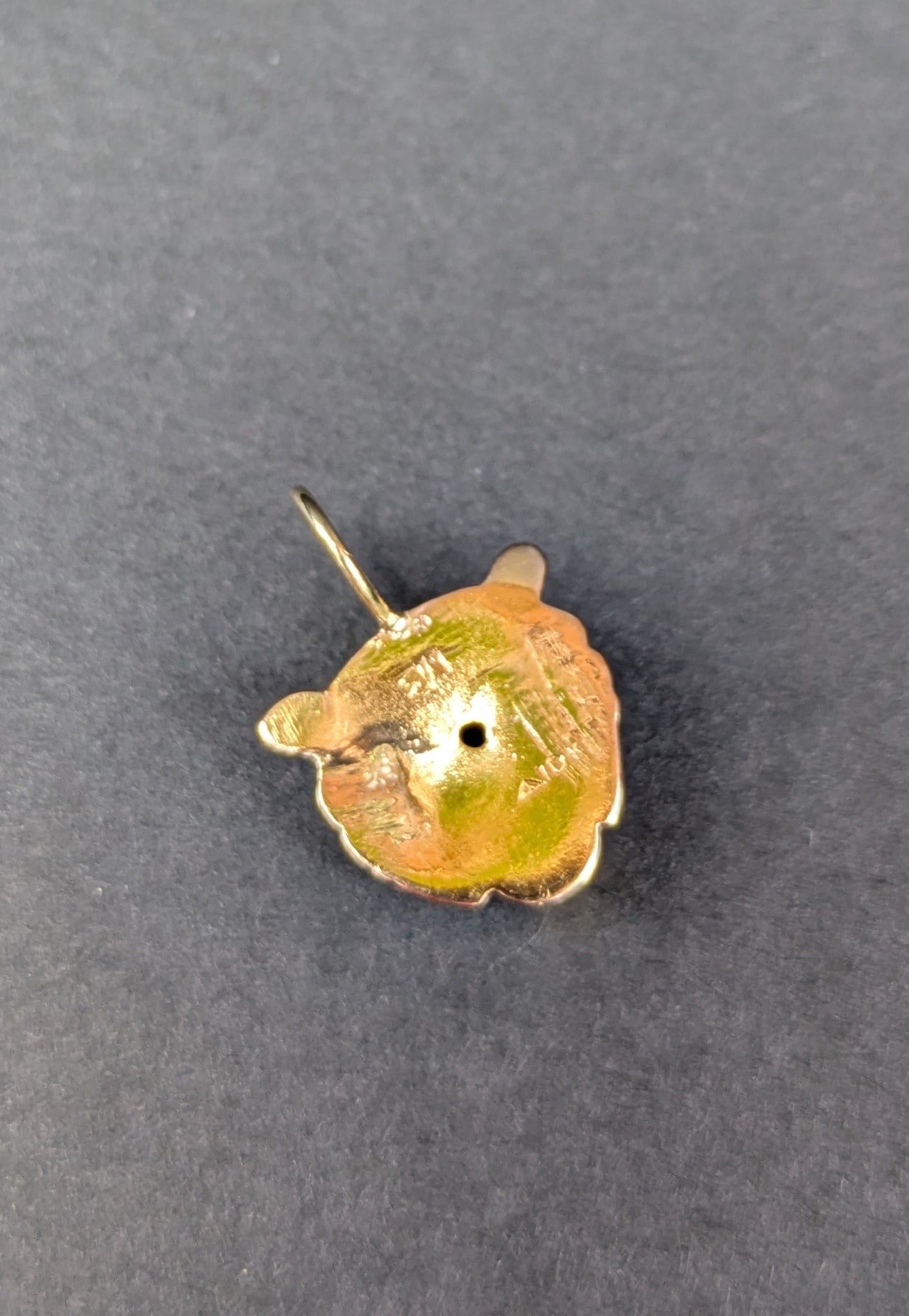 10kt Lion Charm with Ruby Eyes & Diamond