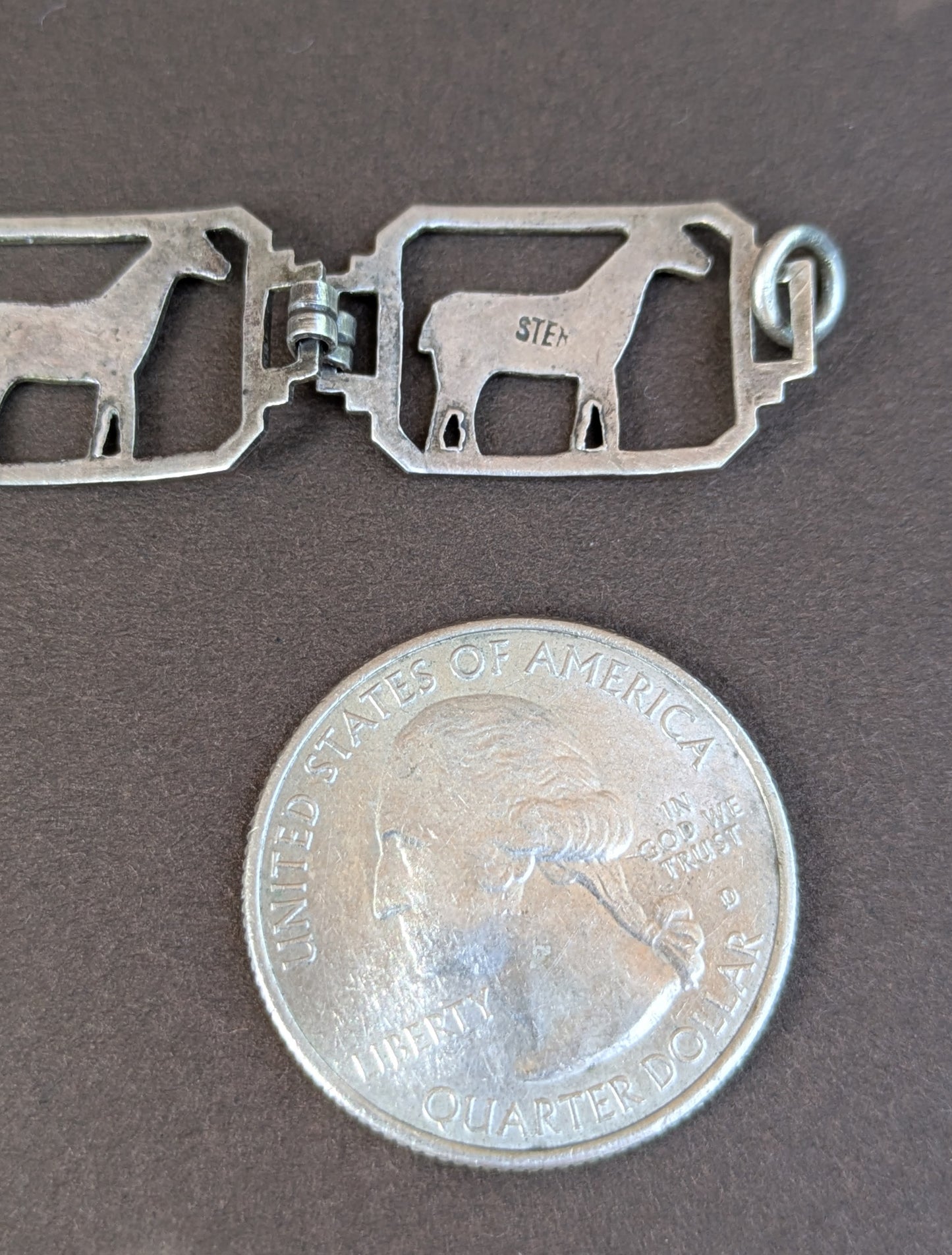 Sterling American Saddled Horse Bracelet 1930's