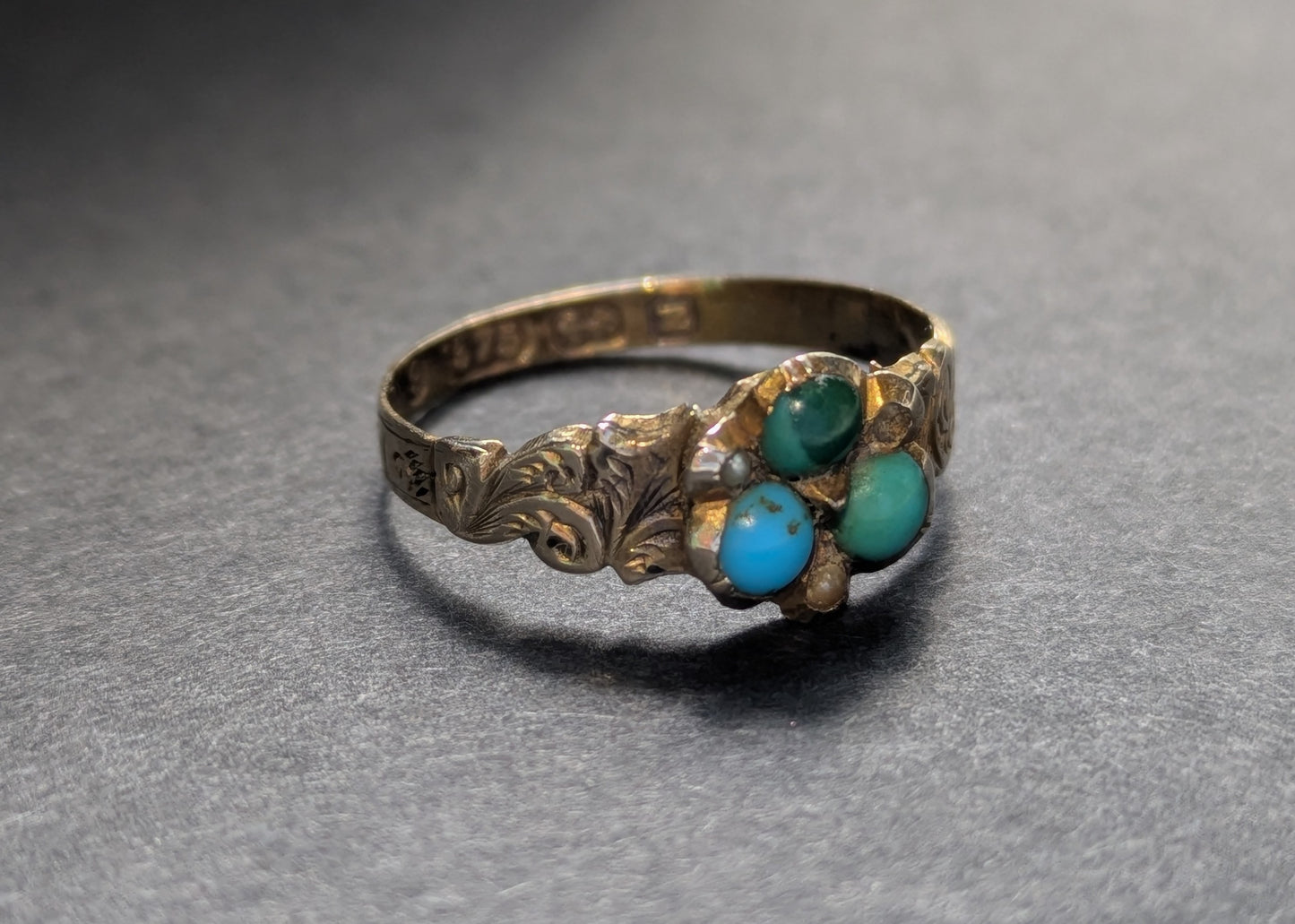 1862 Dainty 9k Turquoise