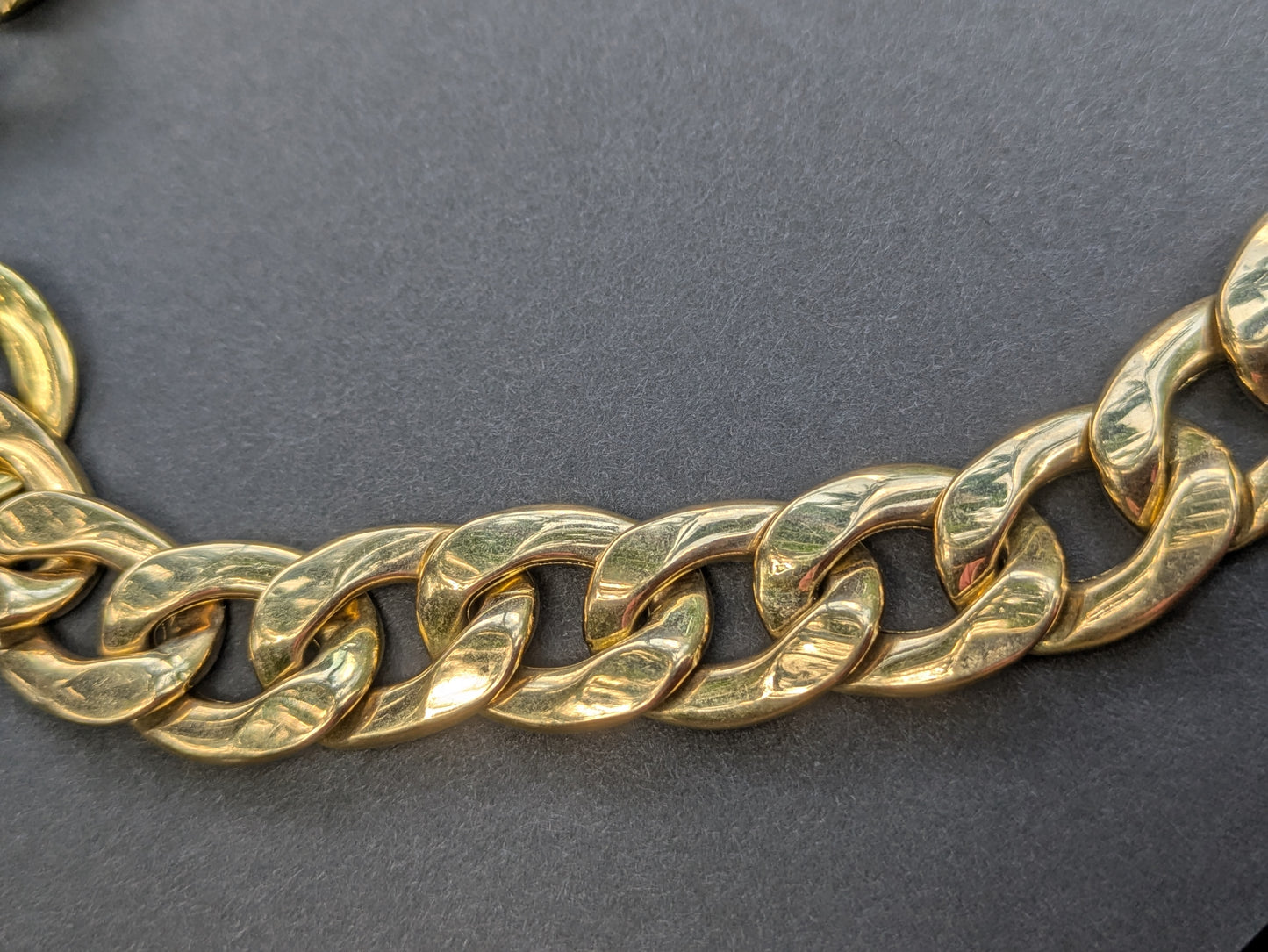 UnoAErre 14kt Wide Flat Curb Chain with Hidden Clasp