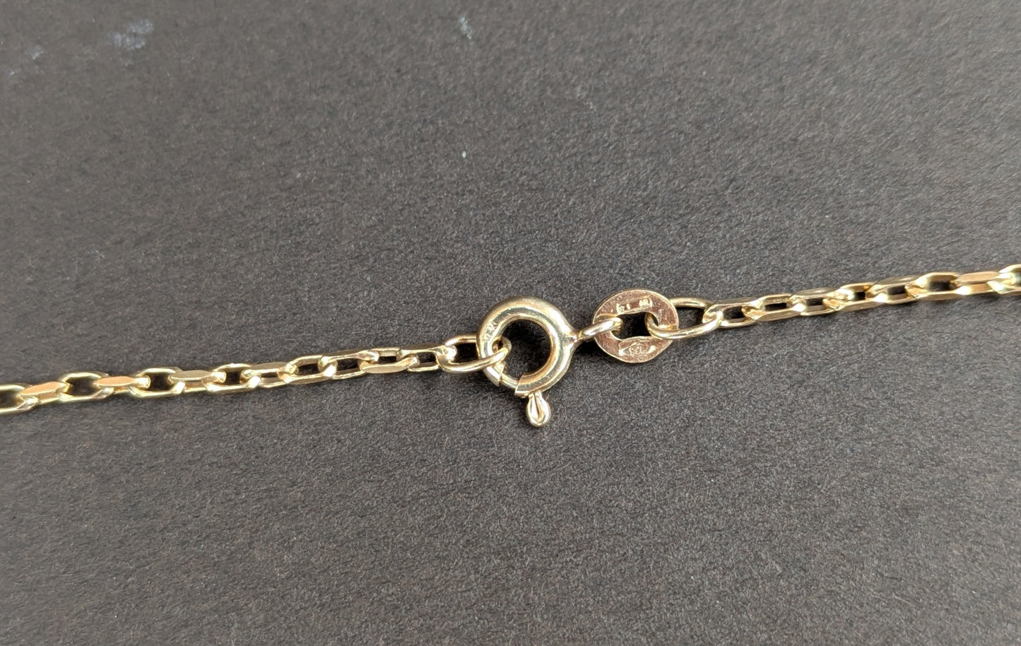 9kt Necklace with Sheild and Crown Set Mine Cut Diamonds