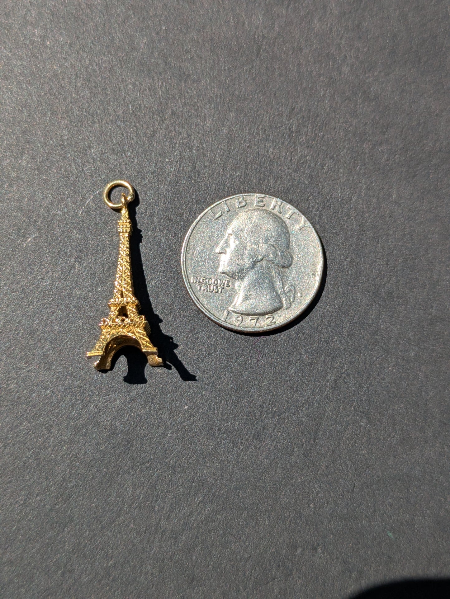 Large 14kt Eiffel Tower Pendant