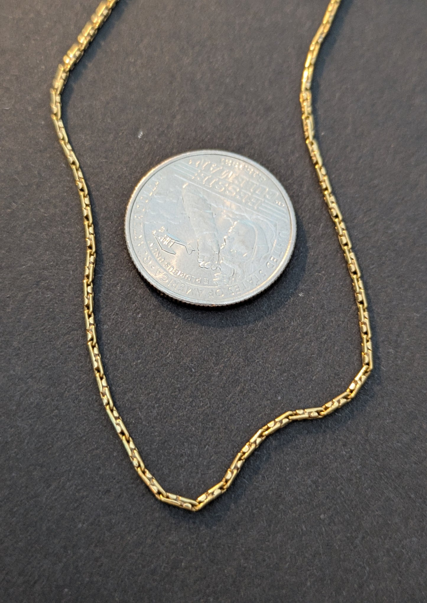 18kt Long French Chain