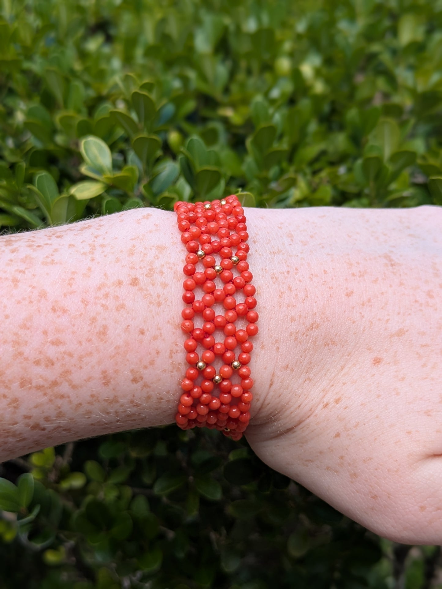 14kt Coral Bead Bracelet
