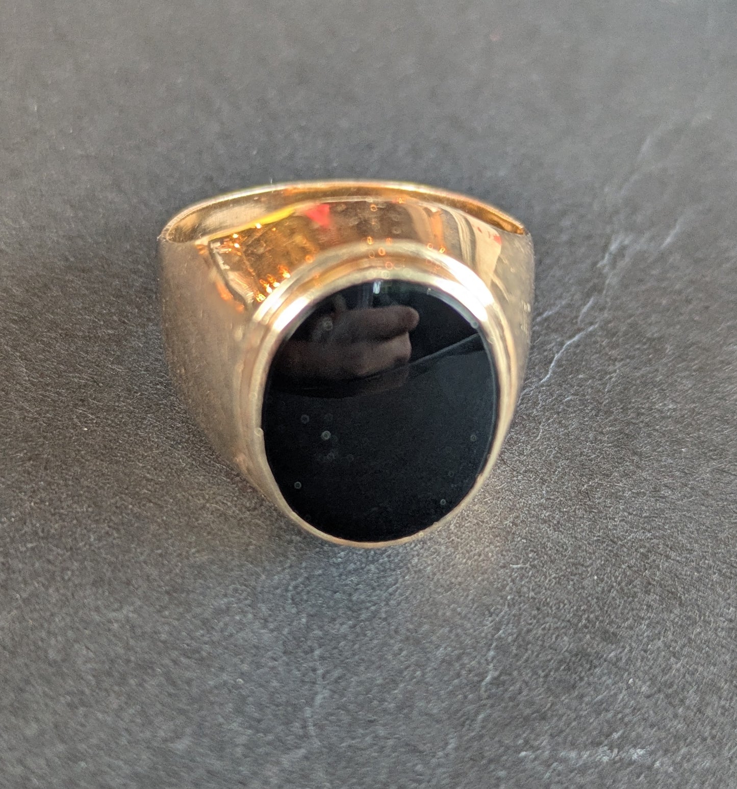1960's 14kt Onyx Signet Ring