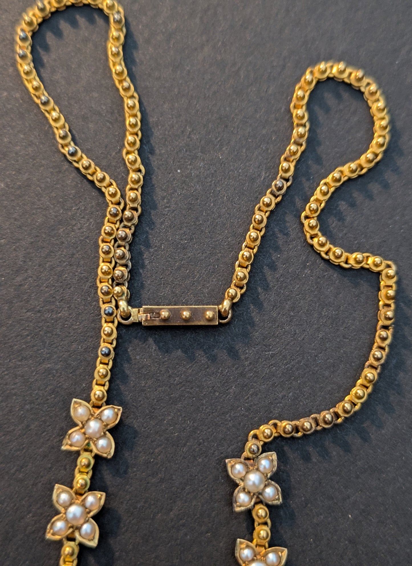 18kt Pearl and Diamond Two Piece Ensemble in Fitted Case