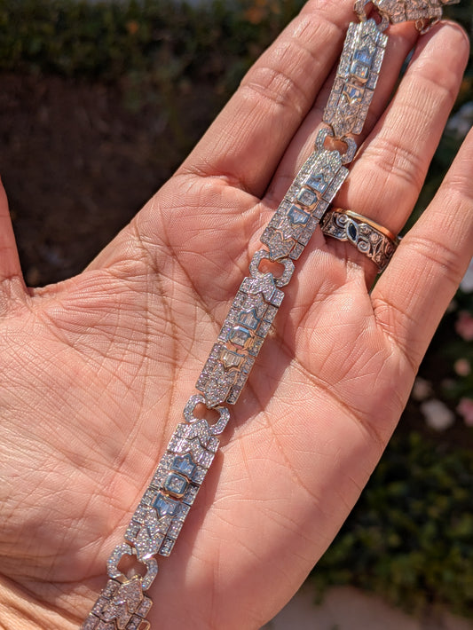 1930s 18kt White Gold and Diamond Bracelet