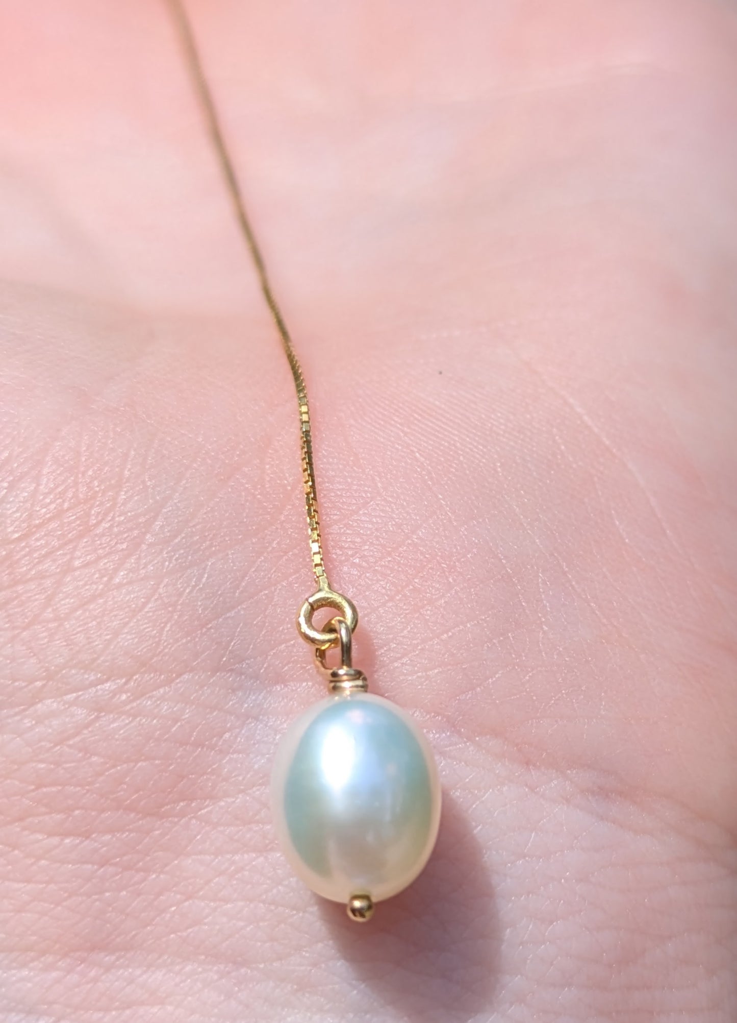 Modern 14kt Milor Pearl Movable Necklace