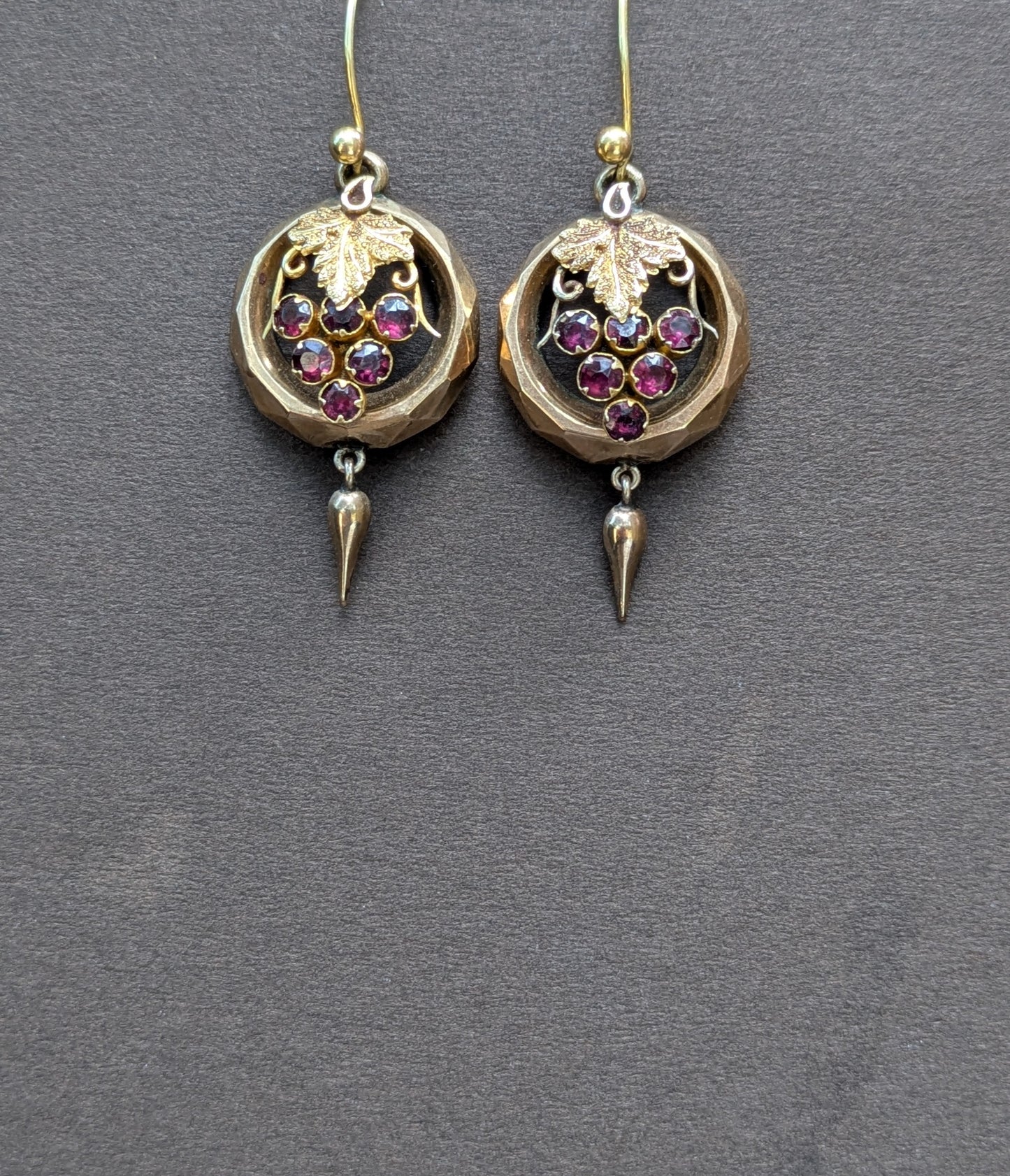 14kt Victorian Era Grape Cluster Earrings