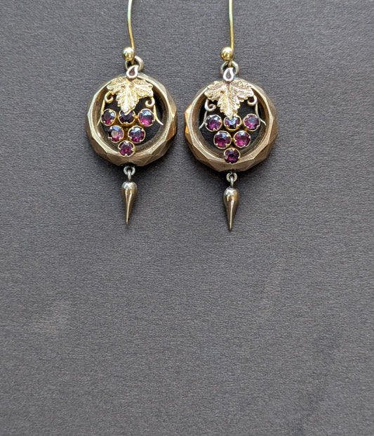 14kt Victorian Era Grape Cluster Earrings