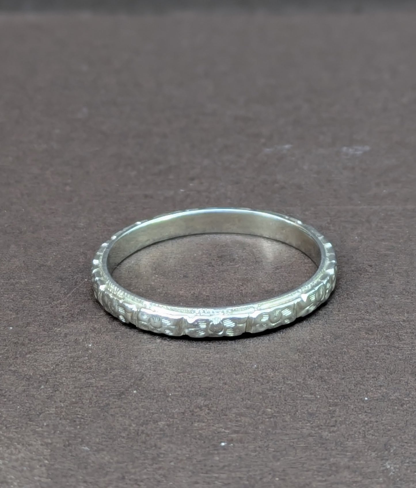 14kt White Orange Blossom Band