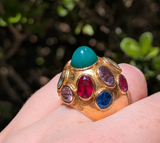 14kt Multi-Stone Chalcedony Ring