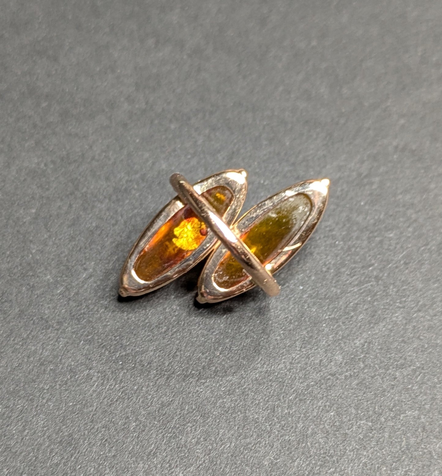 Amber 14k Ring Conversion from Brooch