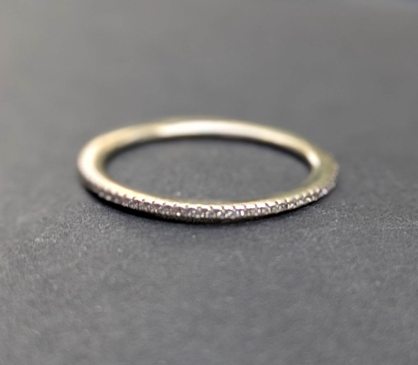 18k White Gold Pave Set Diamond Eternity Band