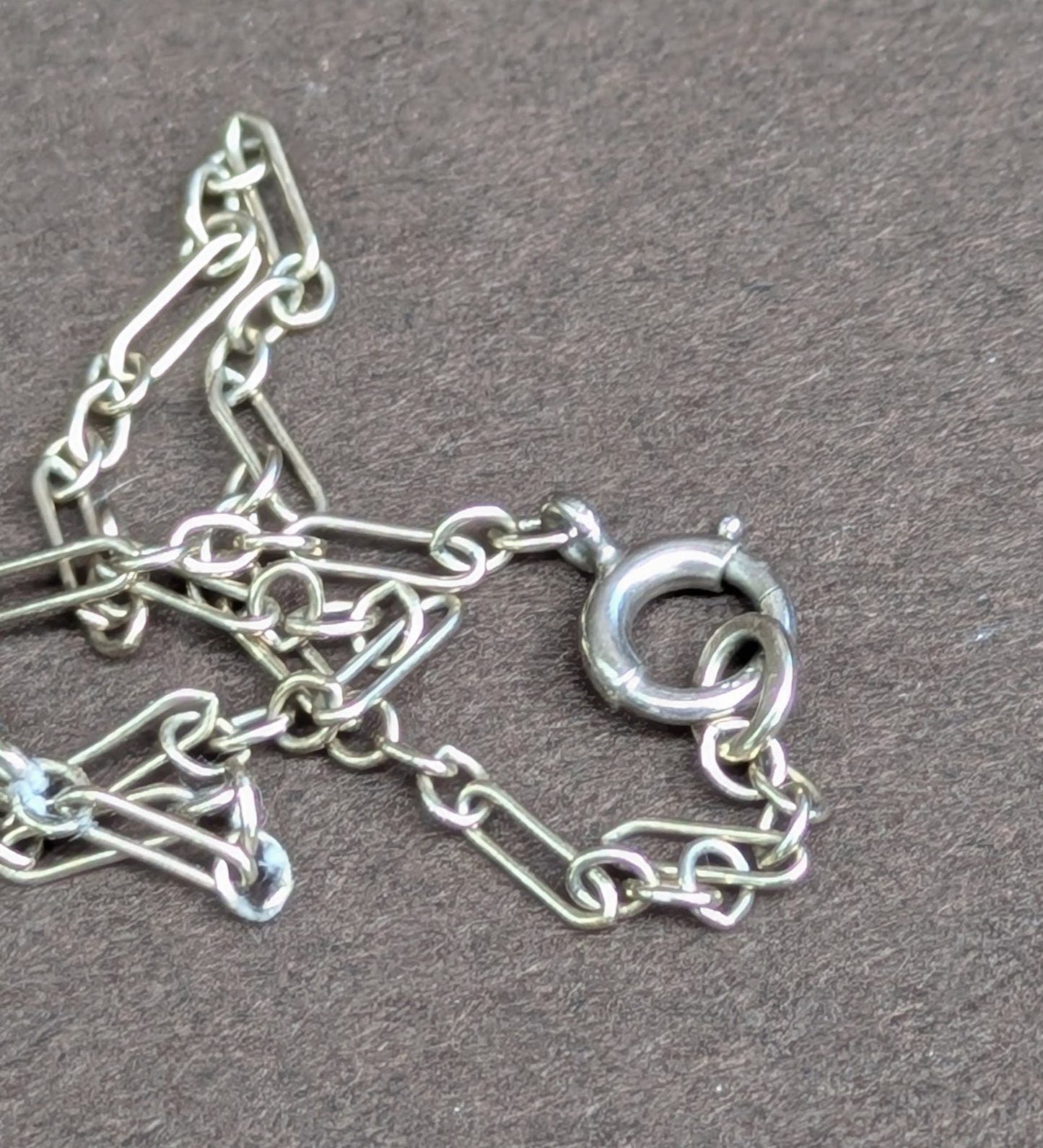 14k White Gold Filigree Necklace with Enamel, Pearl, and Diamond