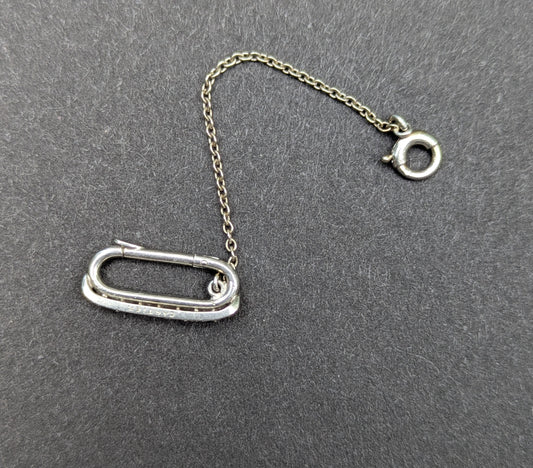 Platinum Art Deco Cartier Charm Holder/Clasp with Diamonds