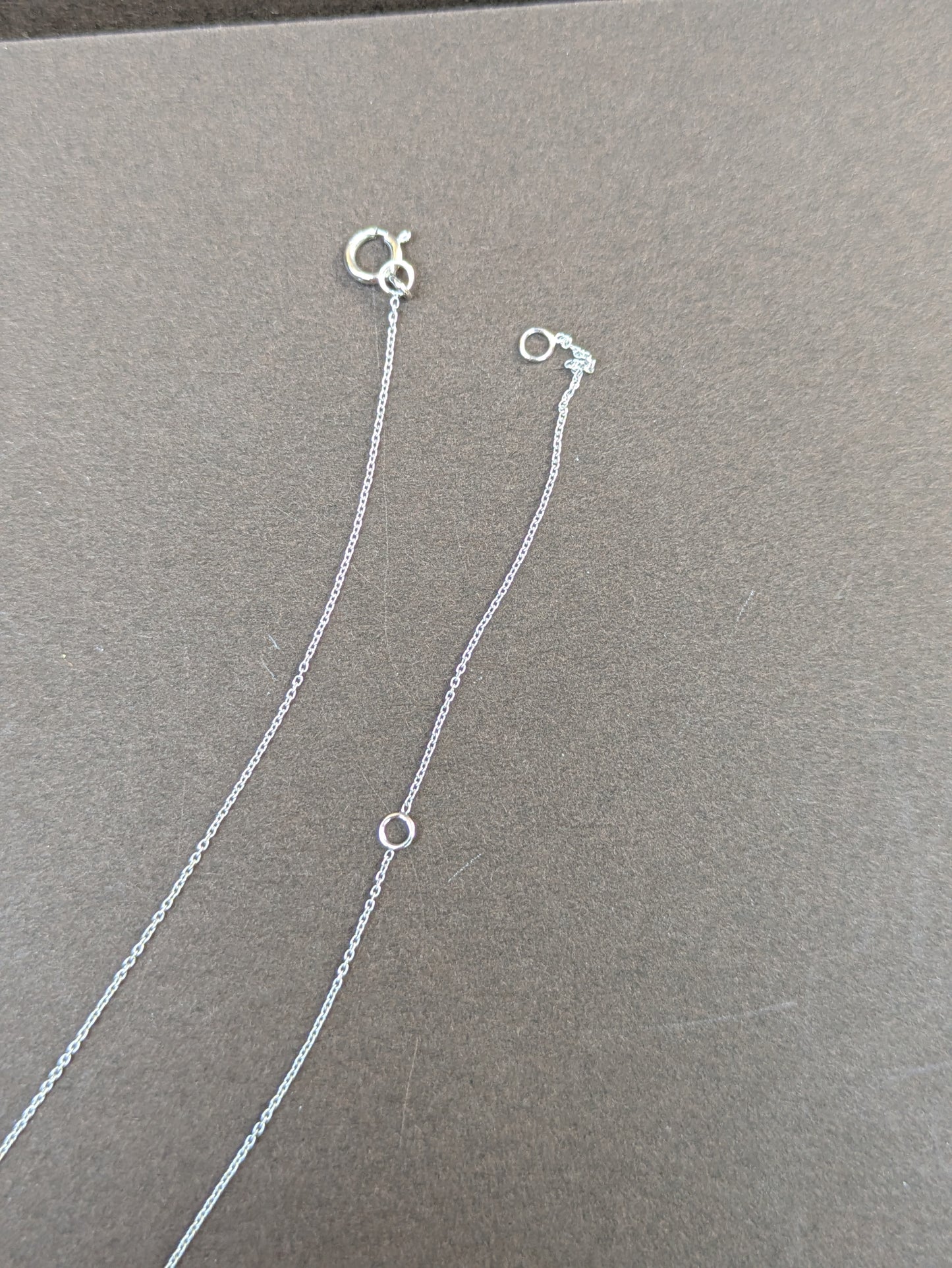 14kt White Gold Diamond Crescent Necklace