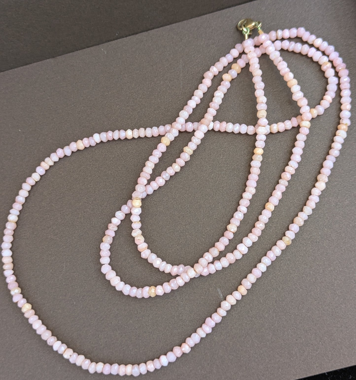 Long 14kt Pink Opal Necklace