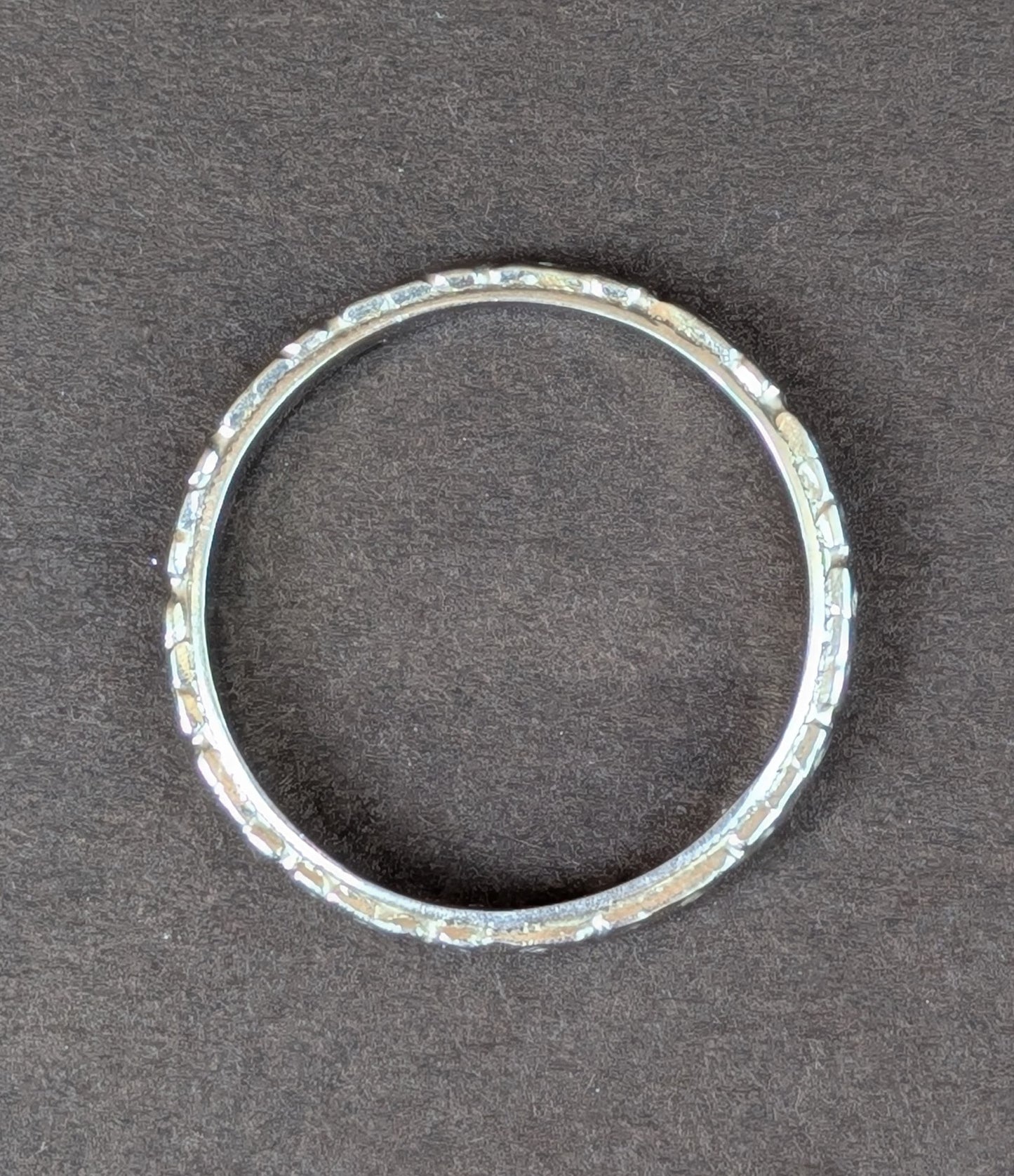 14kt White Orange Blossom Band