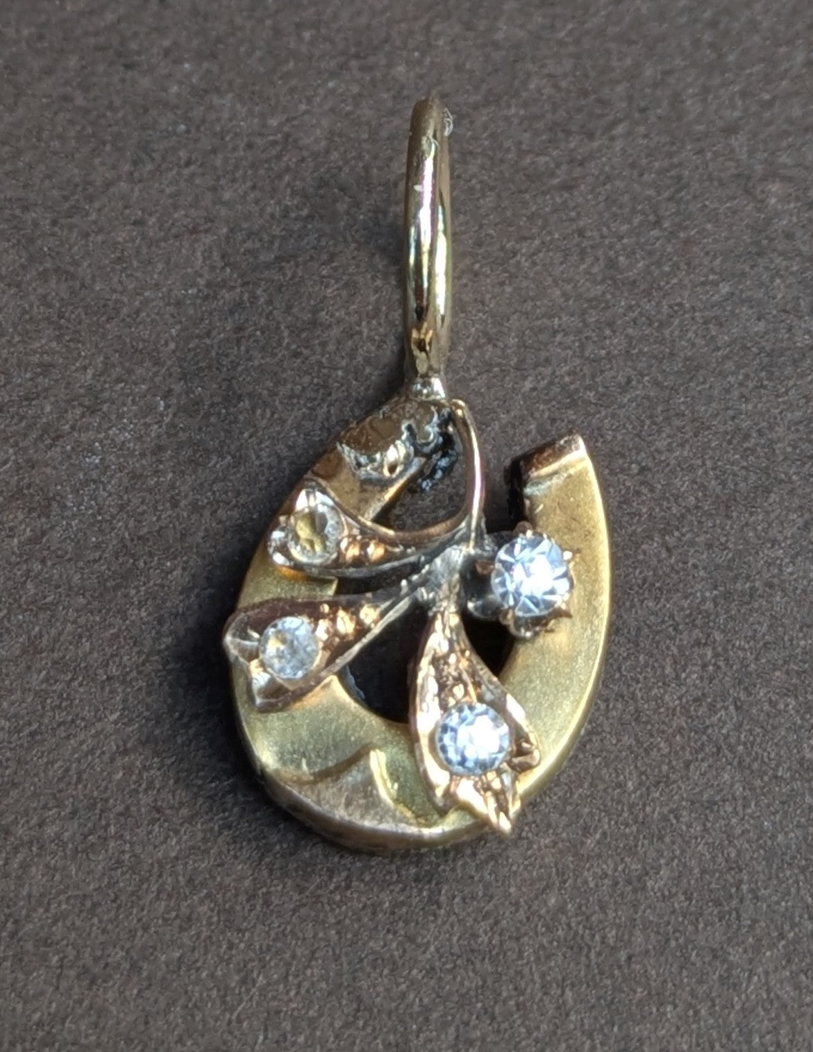14kt Diamond Horseshoe Conversion Charm