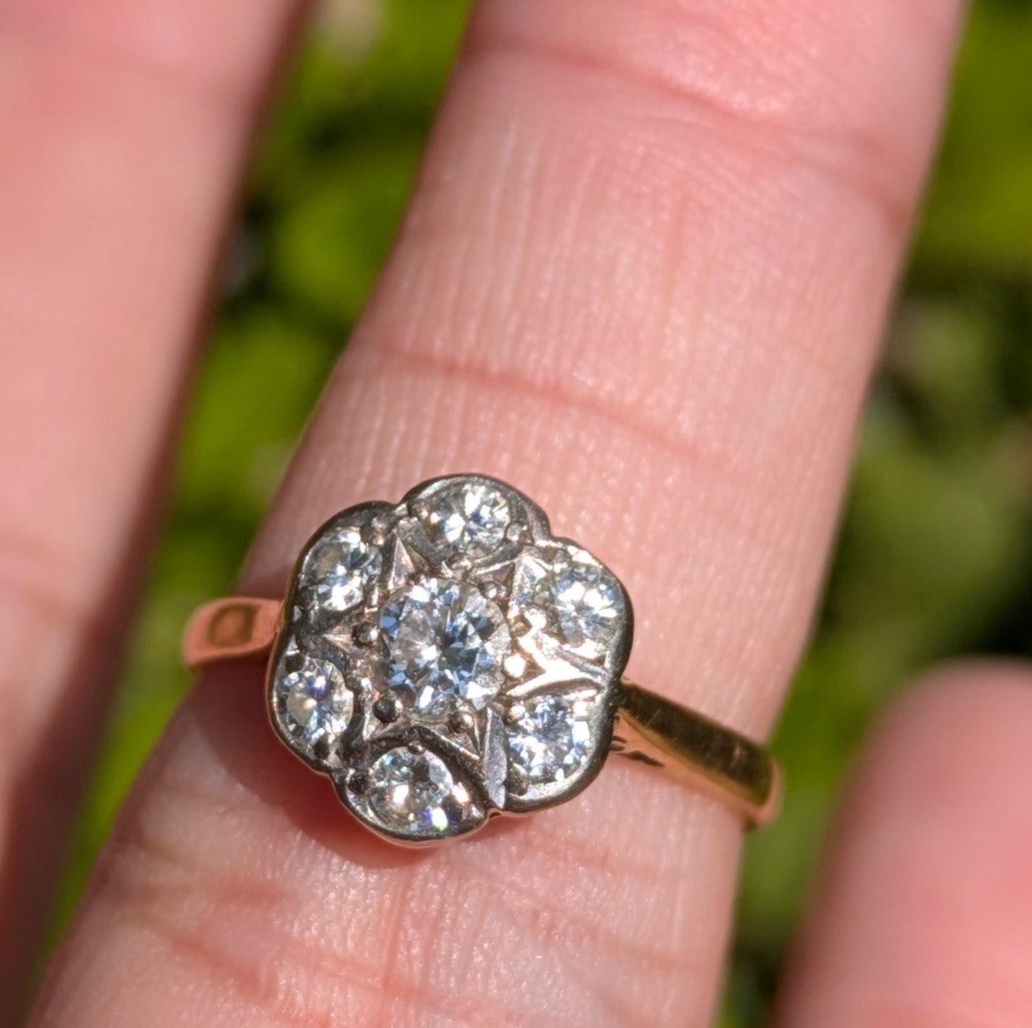 OEC Diamond Cluster Ring