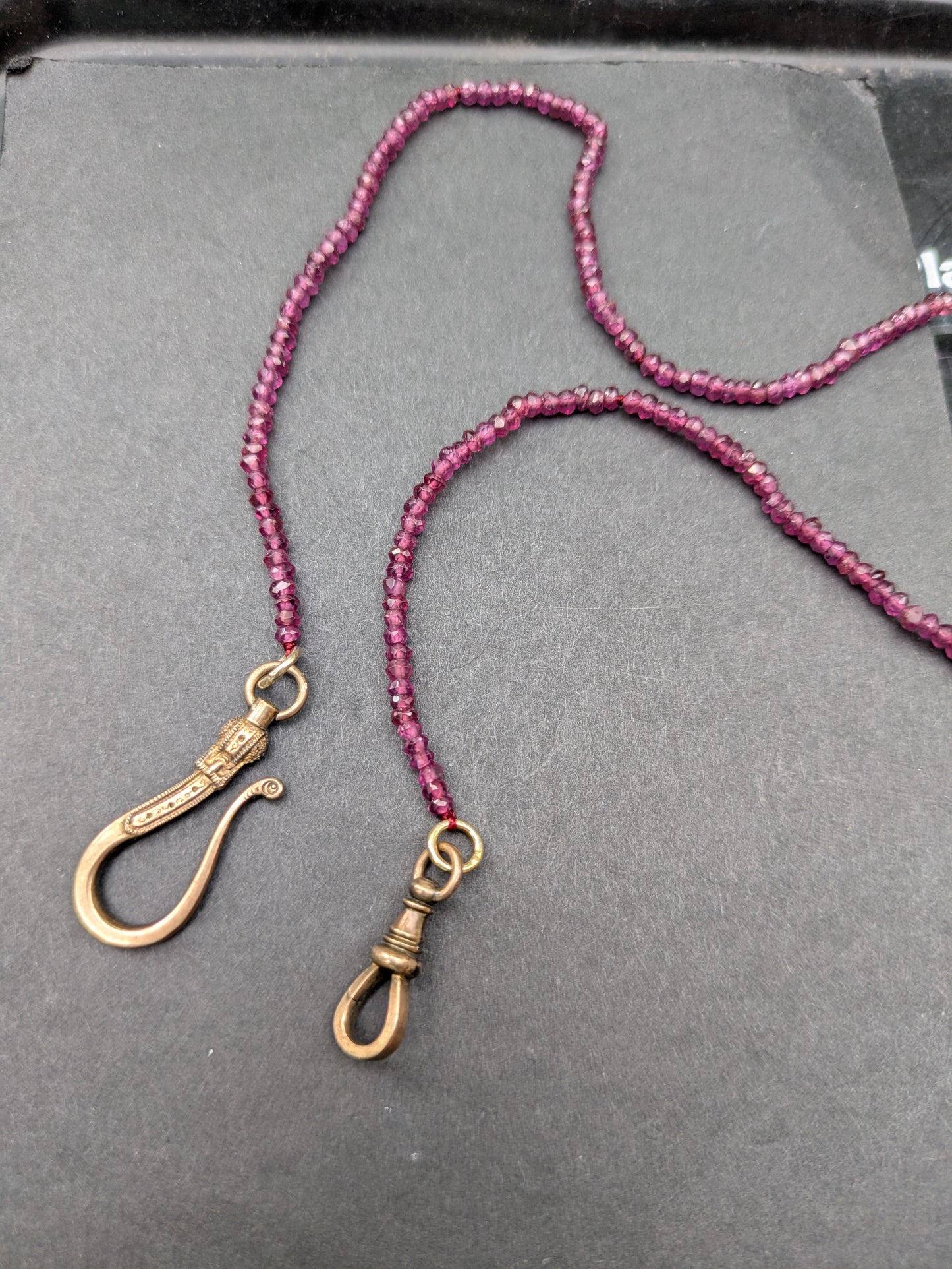 Ruby Dog Clip and Buckle Necklace