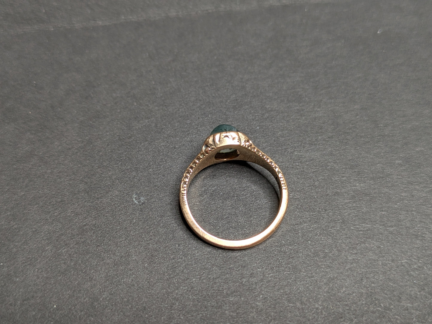 Moss Agate Gold Ring