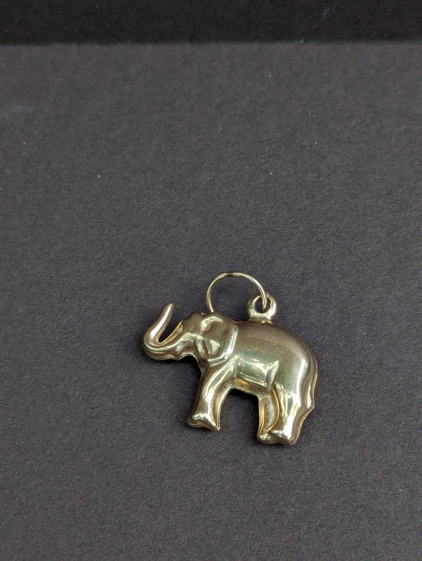 Vintage 14k Hollow 3-Dimensional Elephant Charm