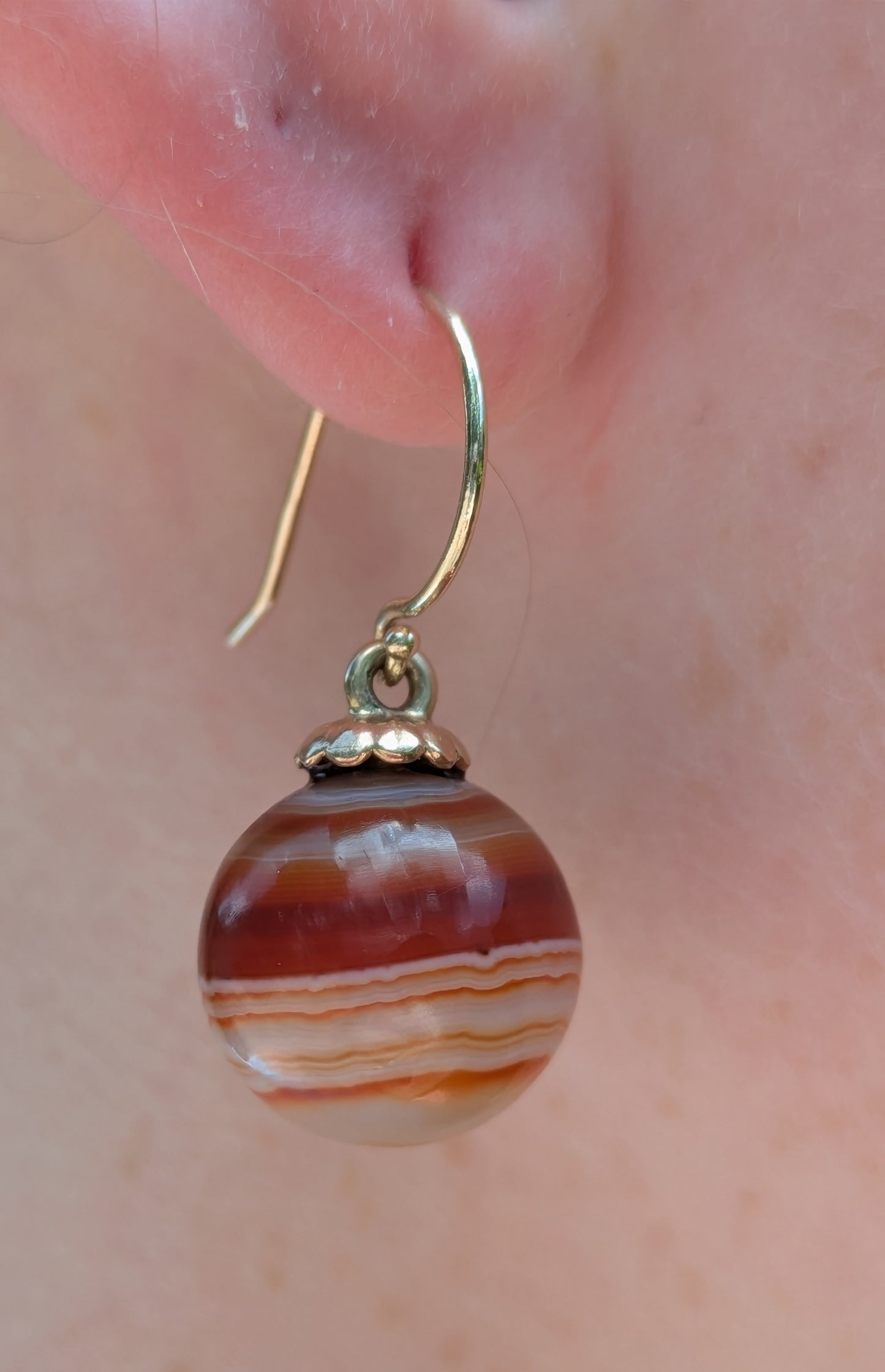 14kt Agate Earrings