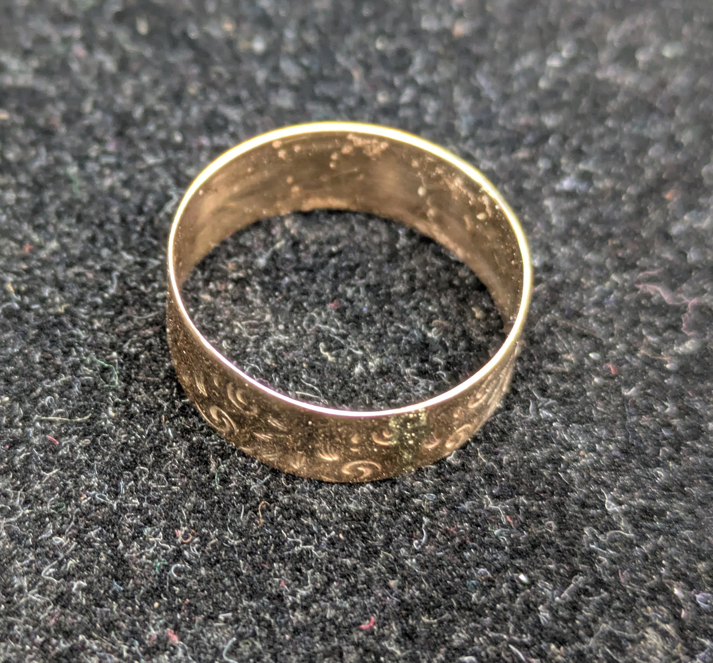 14k Rose Gold Cigar Band with Swirls