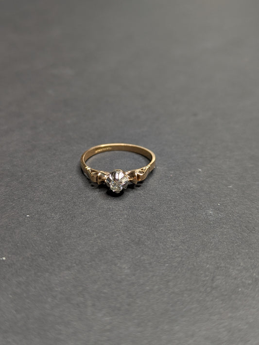 Early 1900's 14kt OEC Diamond Ring