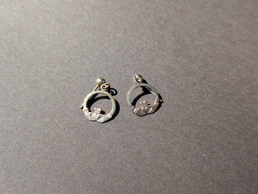 IRISH CLADDAGH DAINTY DANGLE EARRINGS