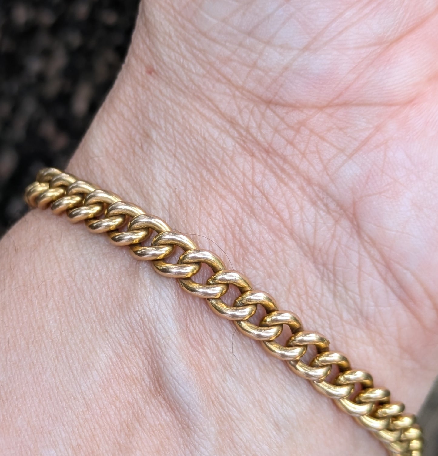 18k Solid Curb Bracelet