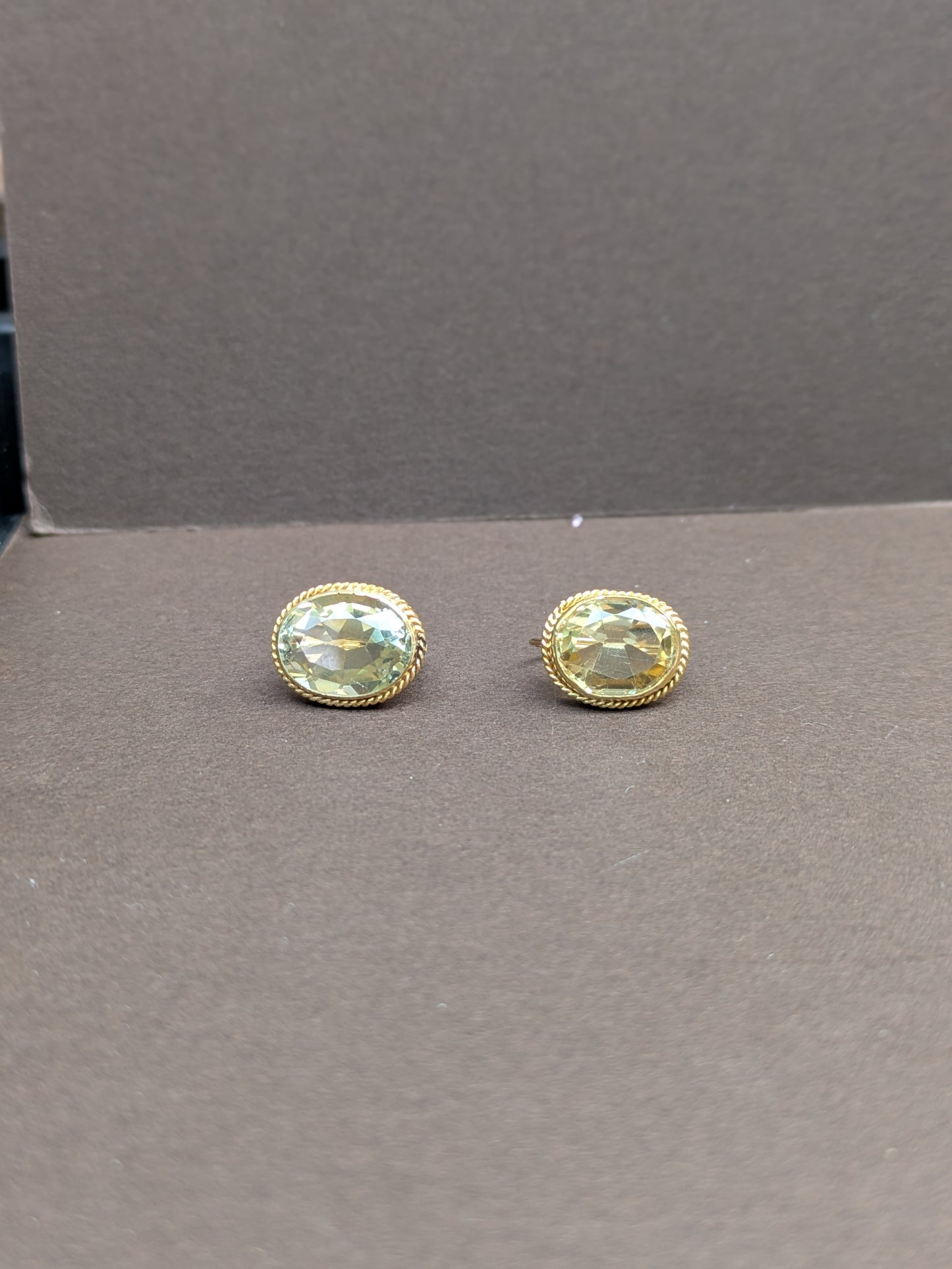 14kt Bezel Set Citrine Earrings