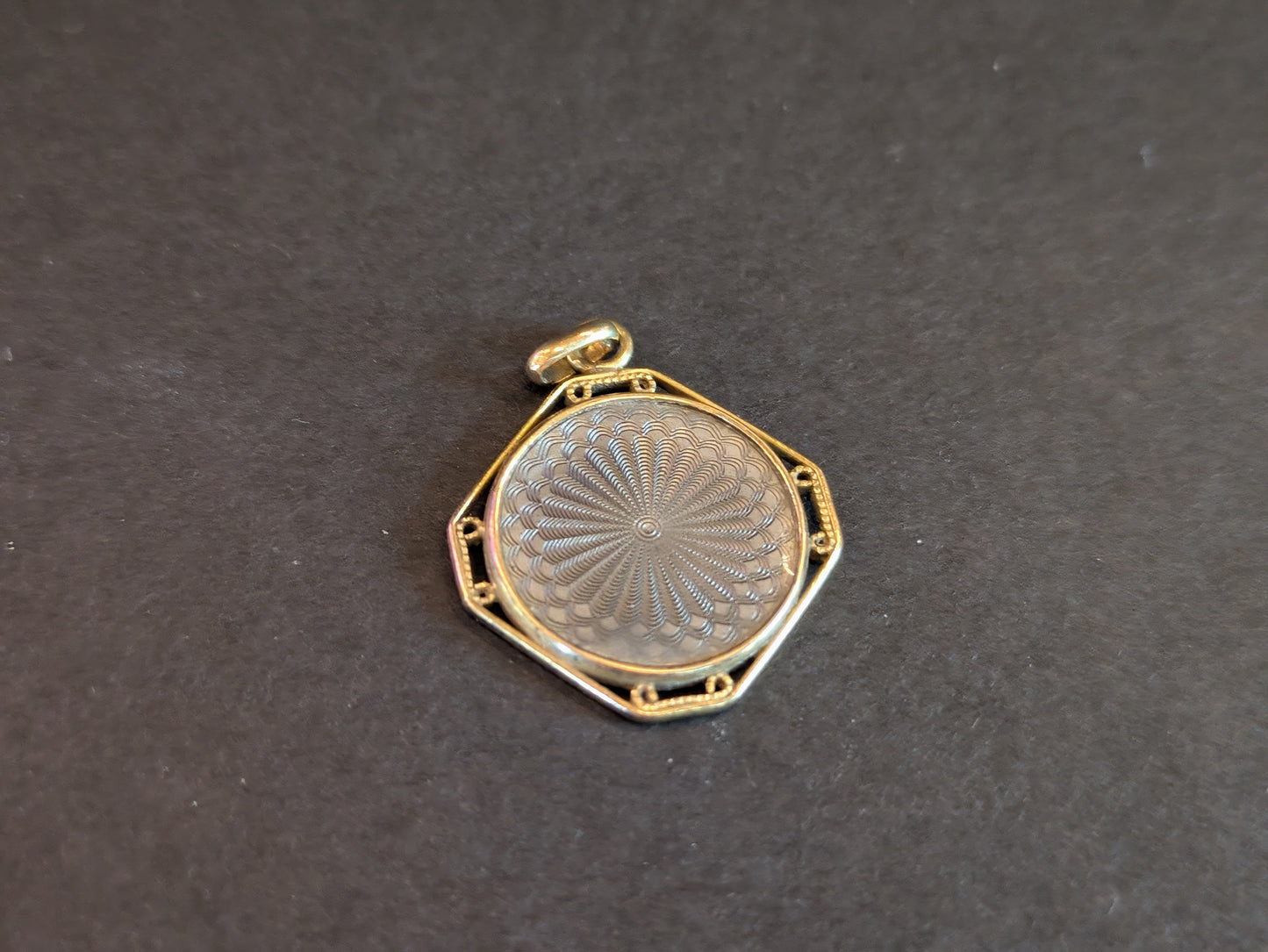 French. Guilloche Enamel Mary Pendent