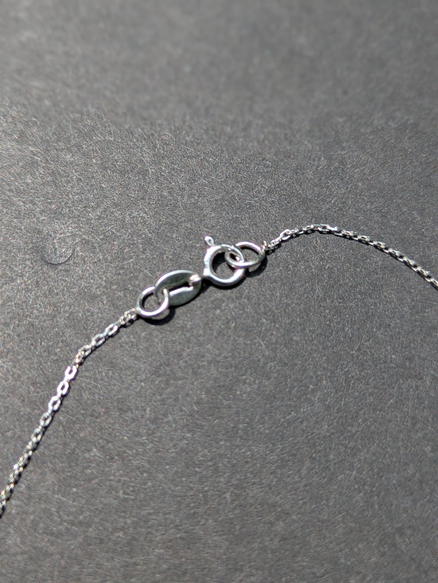 14K 1920's white gold diamond and pearl necklace