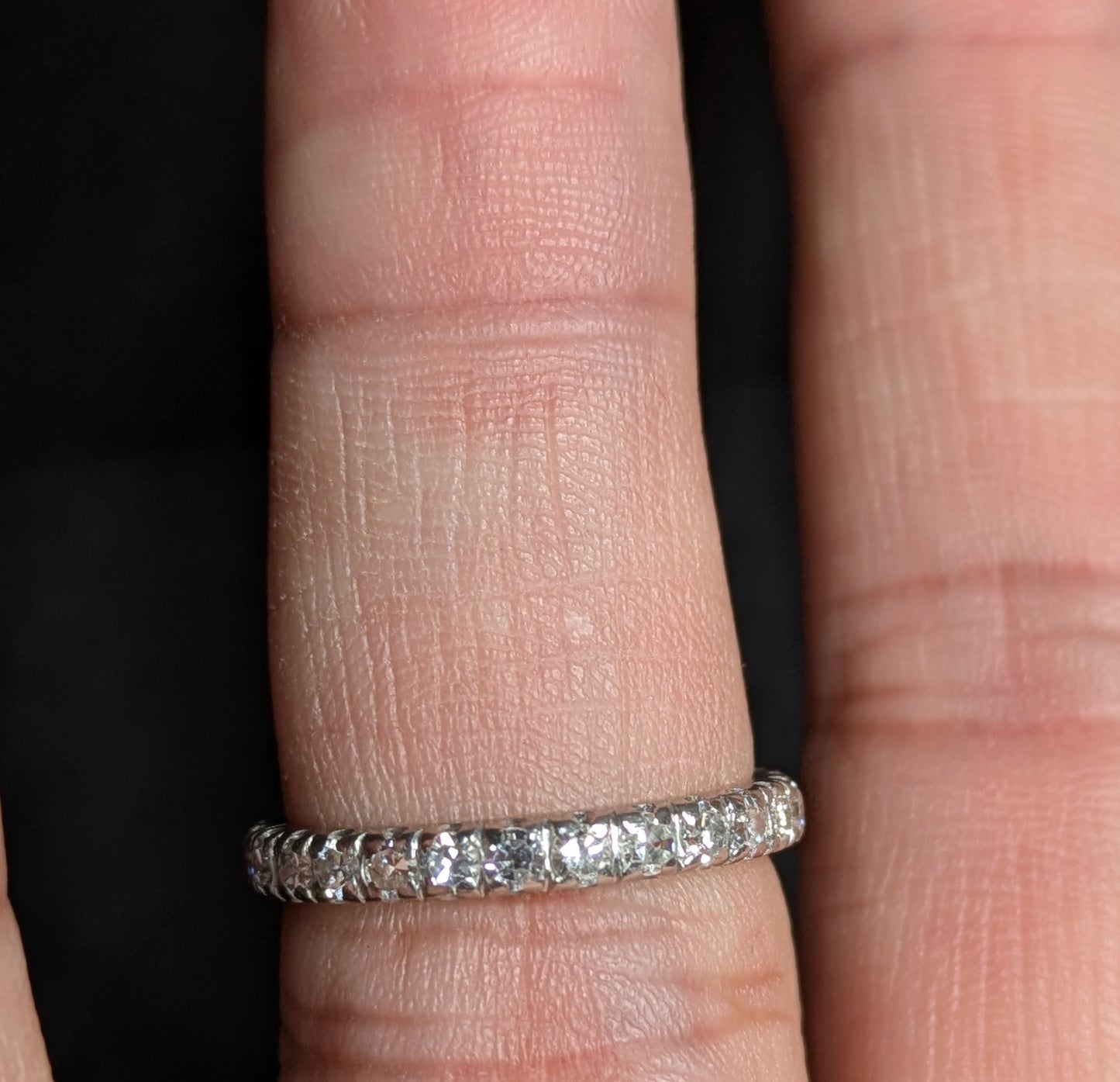 Mine Cut Platinum Eternity Band